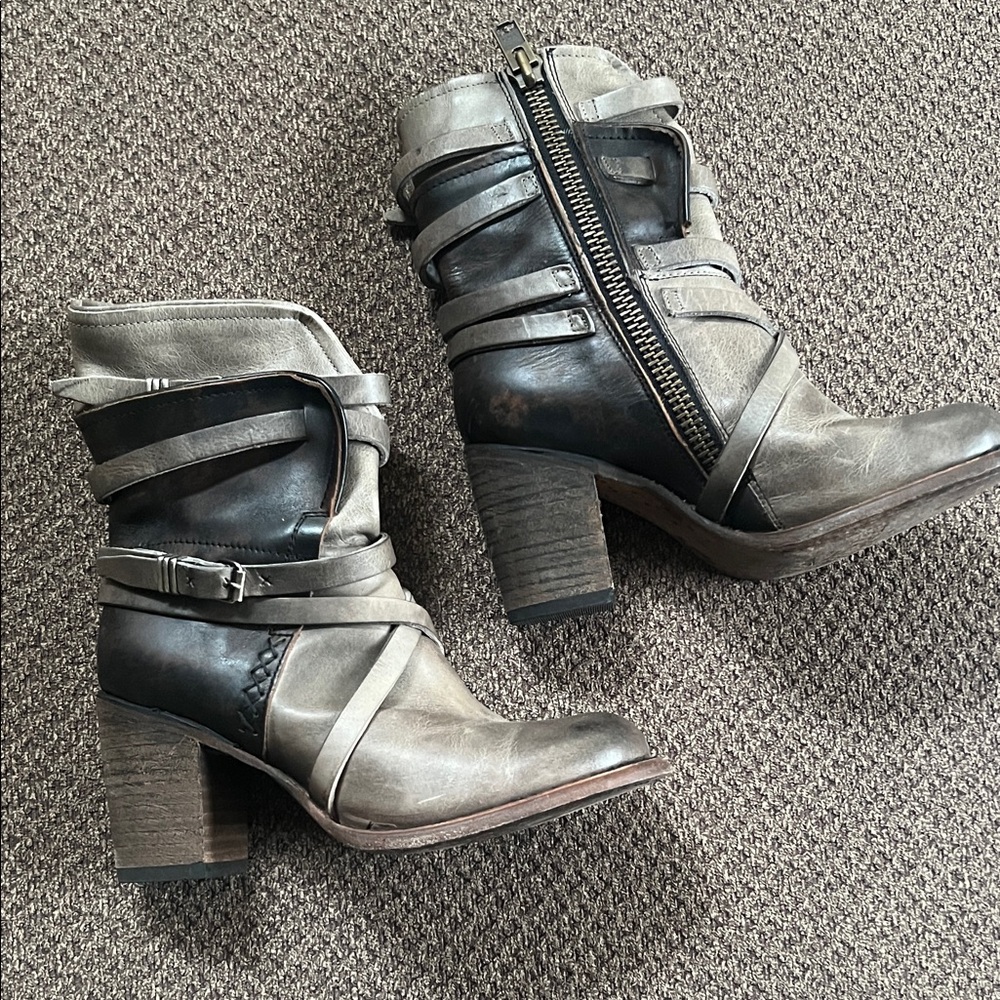 Freebird by Steven Two-Tone Ankle Boots STYLE BAKER